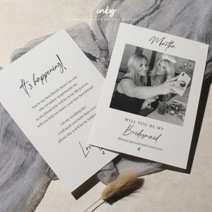 Serez-vous ma demoiselle d'honneur, carte postale Serez-vous, recto-verso, carte de mariage simple, Serez-vous ma, personnalisée, carte Serez-vous personnalisée