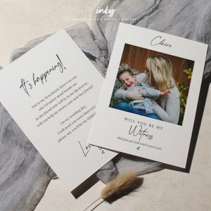 Carte Serez-vous mon témoin, Carte postale Serez-vous, recto-verso, Carte de mariage simple, Serez-vous mon, Personnalisé, Serez-vous personnalisé, maman