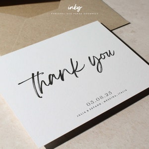 Danksagungskarten Hochzeit, Danksagungskarte Hochzeit, Danksagungskarte Hochzeit, Danksagung Hochzeit, Postkarte Hochzeit Dankeschön, Mit Umschlägen, Personalisiert, Danke, Messina