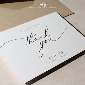 Cartes de remerciement simples pour mariage, Carte postale de remerciement de mariage, Avec enveloppes, Paquet de cartes de remerciement, Mariage, Cartes de remerciement, Venise