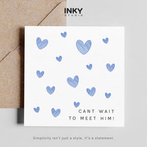 Bem-vindo ao mundo, bebê menino - Cartão personalizado, Cartão de felicitações para recém-nascido, Parabéns, Cartão para nova família, Cartão simples, Personalizado