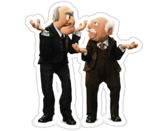 Statler and Waldorf Shrugging Kiss-Cut Stickers