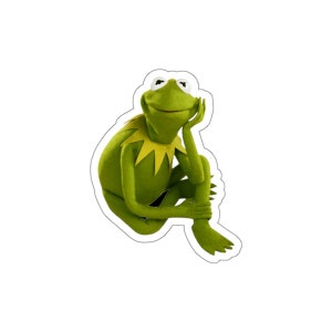 Kermit sittande Kiss-Cut klistermärken