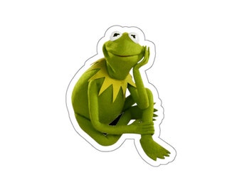Kermit sitting Kiss-Cut Stickers