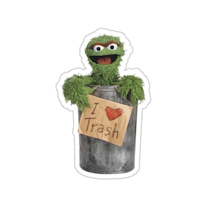 Oscar Loves Trash Adesivi Kiss-Cut