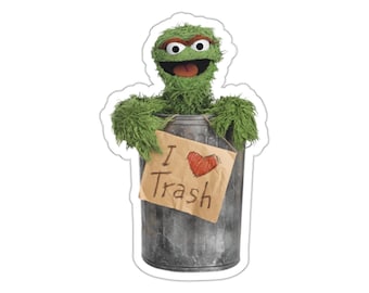 Oscar Loves Trash Kiss-Cut Stickers