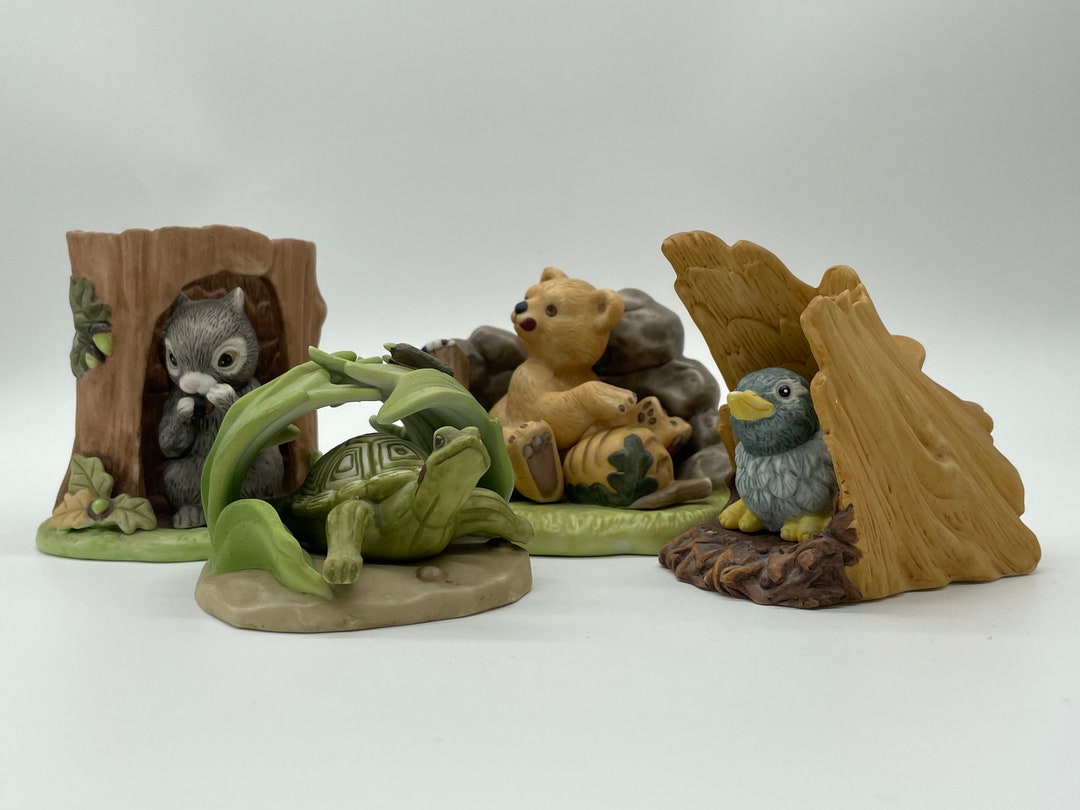 Vintage Woodland Surprises. Hand Painted. Franklin Porcelain 1984 ...