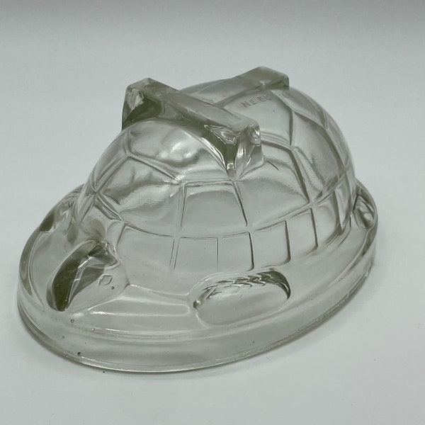 Vintage Glass Turtle Jelly Mould. Canning Own Glassworks