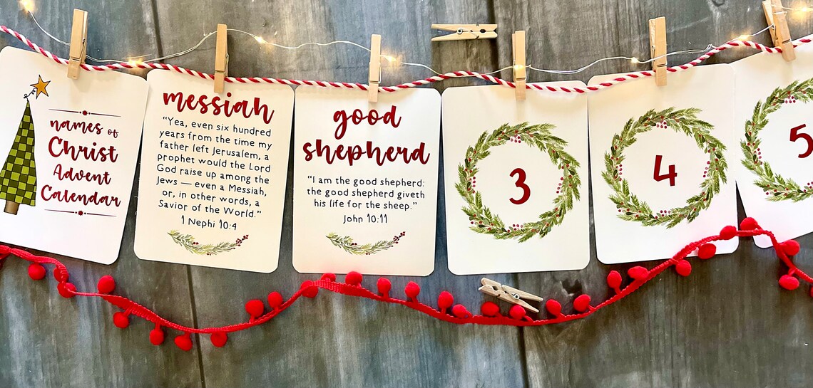 Names of Jesus Christ Advent Calendar Book of Mormon/bible Etsy