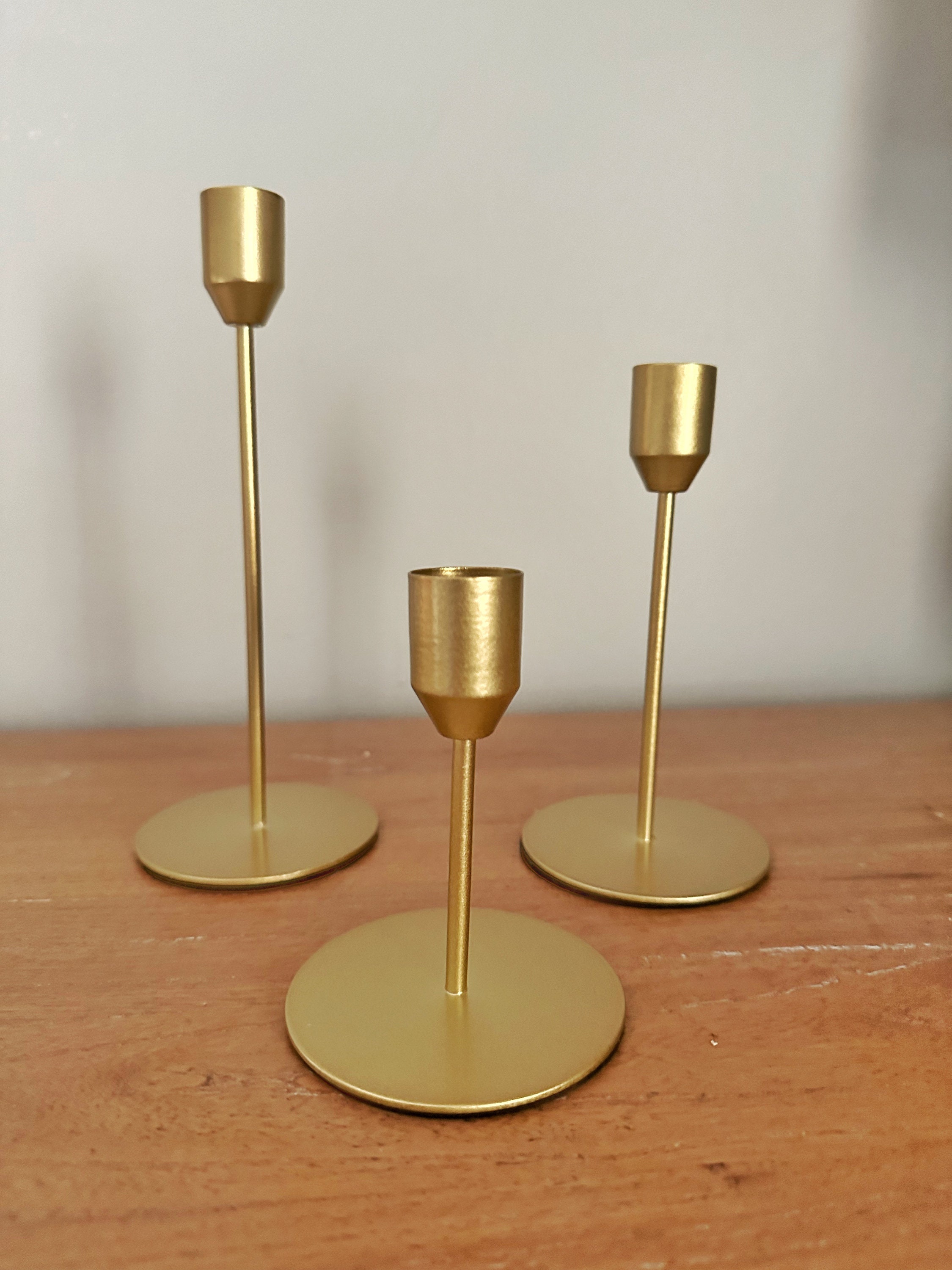 Black and Gold Candle Holders, Modern Ceramic Candlesticks, Dripping Gold  Candleholders, Halloween Decor 