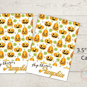 Druckbare Halloween Mini Cookie Karte, Kürbis Cookie Karte, Halloween Cookie Karte, 3,5 x 5 Instant Download
