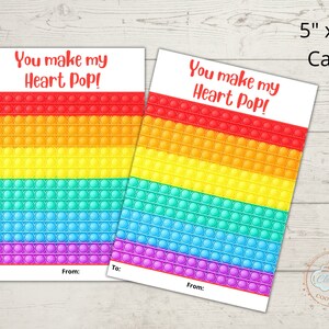 Printable Valentine&#39;s Day Cookie Card 5 x 7 - You Make My Heart Pop