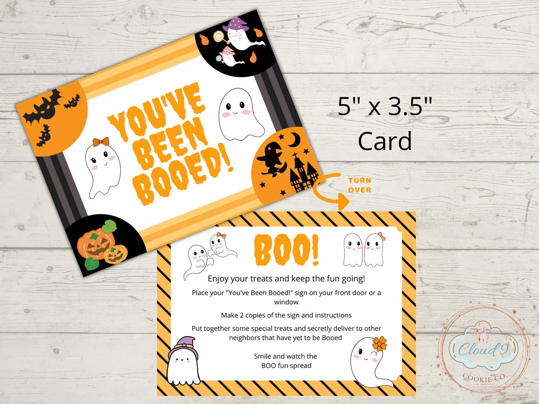 You've Been Booed Card, You've Been Booed Printable, Boo Card, Boo Your ...