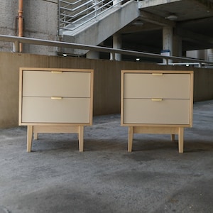 Mid Century Modern Nightstands •  End Tables