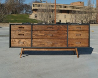 Mid Century Modern Dresser • 9 Drawer