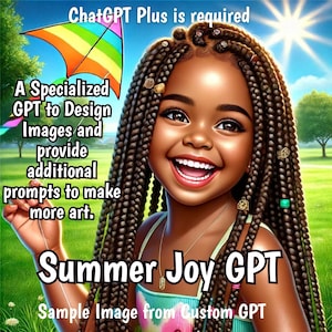 Summer Joy GPT, Benutzerdefinierte GPT für Kinderbilder, Push Button Dall-E Art Generation