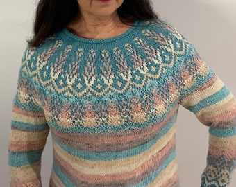 SALE Cotton blend Steingass fairisle knit jumper