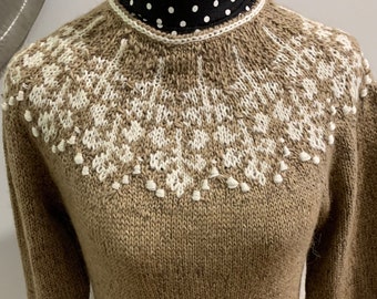 Alpaca& Merino blend fairisle knit jumper