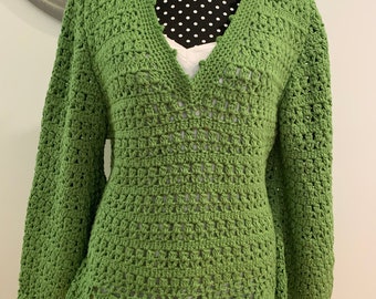 Unique Cotton blend crochet jumper