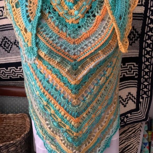 Gorgeous Hand crocheted Sis love scarf/wrap in acrylic. image 1