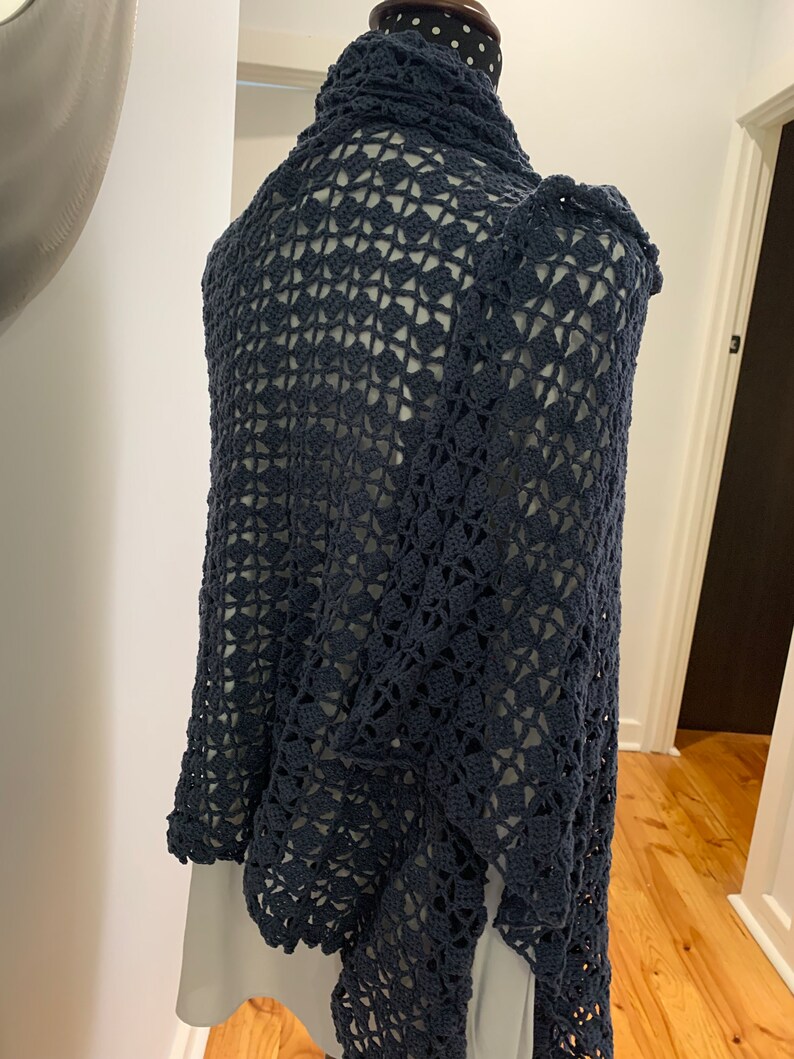 Cotton blend crochet vest or jacket. image 7