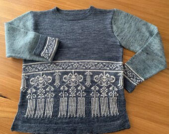 Unique Designer Merino blend fairisle knit jumper