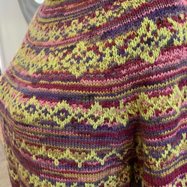SALE New price! Unique Fairisle wool blend hand knit jumper