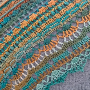 Gorgeous Hand crocheted Sis love scarf/wrap in acrylic. image 6