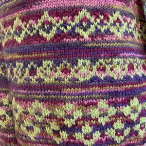 SALE Unique Fairisle wool blend hand knit jumper image 10