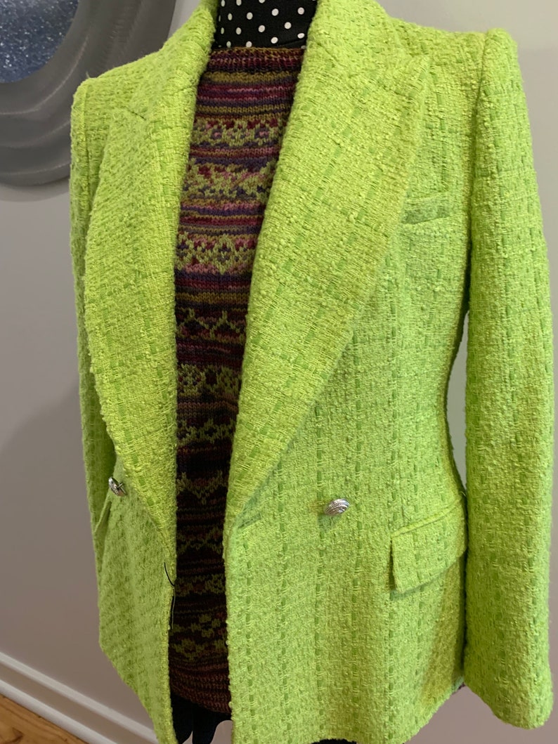 SALE Unique Fairisle wool blend hand knit jumper image 7