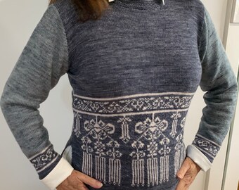 Unique Designer Merino blend fairisle knit jumper