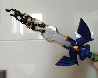 The Legend of Zelda Master Sword, Metal Corrupted Master Sword, Zelda Cosplay Accessory, Zelda Game Peripheral, Gift for Him