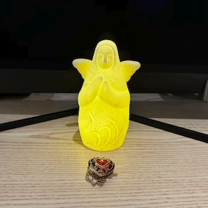 ゼルダの伝説 ヘリアの像 ナイトライト、ユニークなヘリアのキーチェーンペンダント、ゼルダのゲーム周辺機器、3Dプリントライト、ホームデコレーション