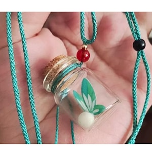 Handmade Zelda Fairy in a Bottle Charm Necklace, Zelda Glow-in-the-Dark Navi Pendant Necklace, Legend of Zelda Necklace, Zelda gifts