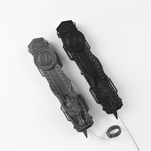 Handmade 3D print Shadows Naoe Hidden Blade, Assassin&#39;s V3 pop up Naoe Cosplay Props, dragon head is detachable/blade can rotate 360degrees
