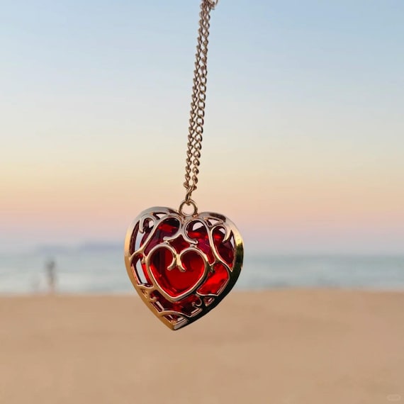 Zelda Tear of the Kingdom Heart Container Pendant Necklace, Heart