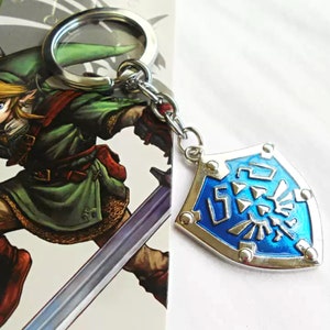 The Legend of Zelda Necklace, Keychain pendant, Zelda Locket Hylian Shield pendant, Anniversary gift, Clothing decor image 3