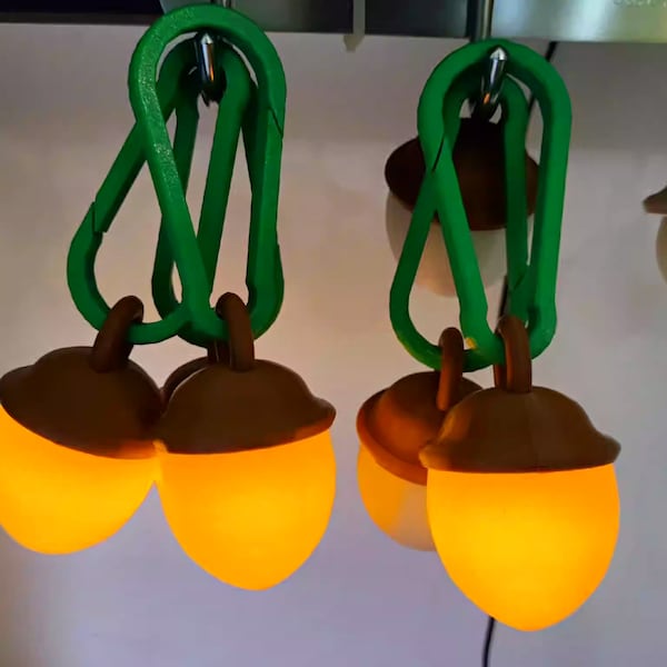 Glowing The Legend of Zelda Korok acorn lamp pendant, Zelda game peripheral keychain pendant, luminous Zelda Bag pendant, Korok ornament