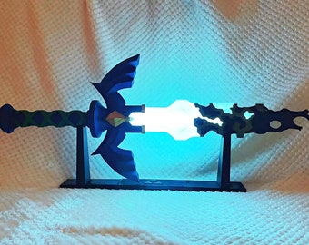 The Legend of Zelda Master Sword, 3D Printed light up Corrupted Master Sword,  luminous Zelda Master Sword