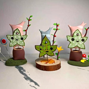 The Legend of Zelda Korok Yahaha clay decoration, Handmade kawaii Korok ornament, Super cute pink Zelda Korok, Zelda gifts