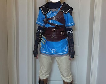 Traje de cosplay personalizado de The Legend of Zelda Link, disfraz personalizado de Breath of the Wild Link, conjunto completo de traje de cosplay de Link para niños