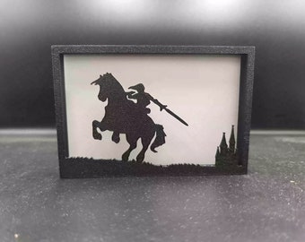 The Legent of Zelda tabletop decoration, Zelda Glow-in-the-dark tabletop ornament, Tabletop Zelda photo frame, Handmade decor, Zelda gift