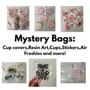 Mystery Bags - Sztuka żywiczna, gumki do włosów, naklejki, tajemnicze pudełko
