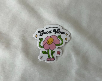 Good Vibes Sticker Waterproof Water Bottle sticker