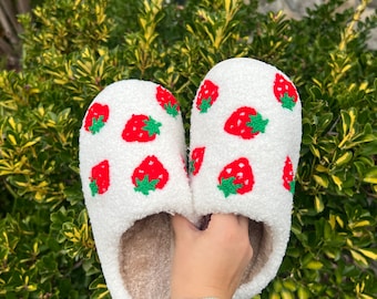 Strawberry Womens Slippers - House shoes