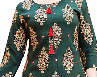 Boat Neck Kurti - Etsy