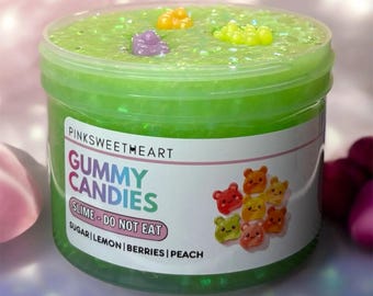 Slime brillante perfumado con caramelos de goma Bingsu