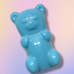ブルーラズベリー トリプルバターハンドソープバー | ノベルティな香りのクマ型ソープ | 彼女へのかわいいギフト | キュートなハンドソープ