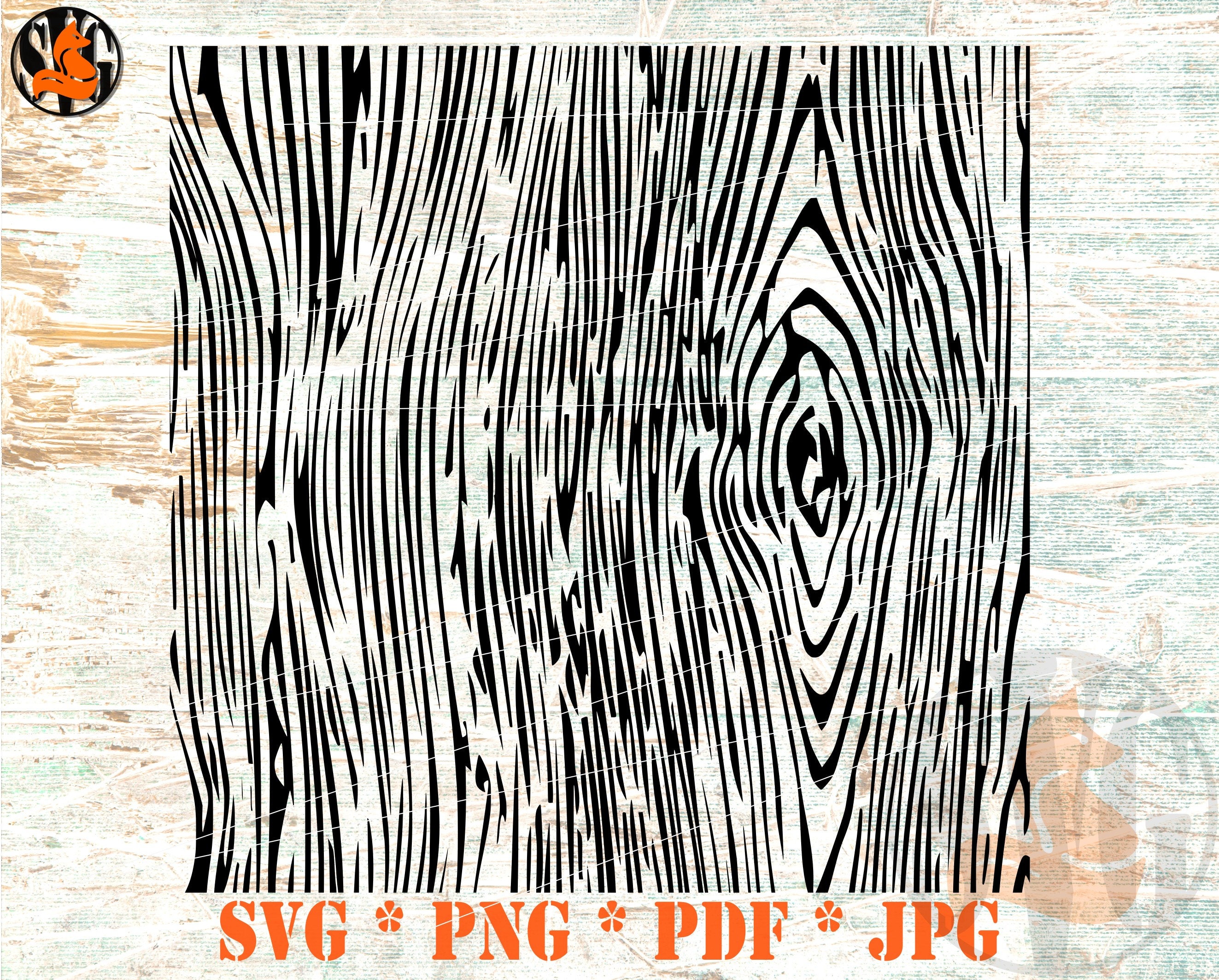 Wood Grain Texture SVG: Tree Template (Digital Download)