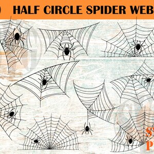 Half Spider Web Pattern Spider Web SVG, Half Circle Halloween Cobweb Spiderweb Halloween SVG ...
